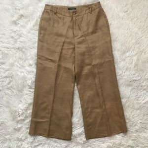Lauren Ralph Lauren Linen Wide Leg Pants Size 8